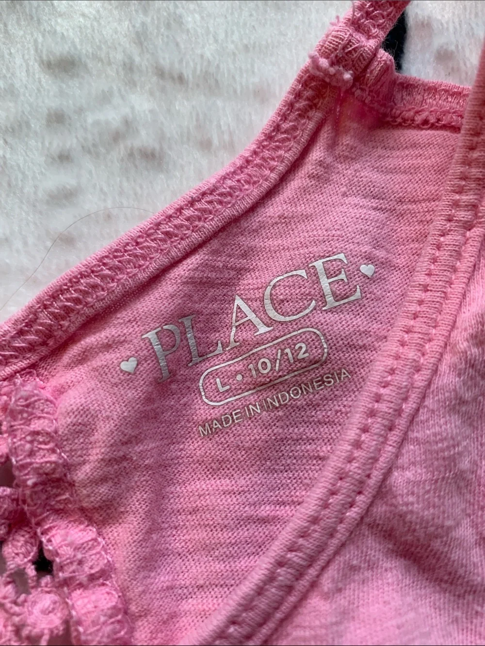 The Children's Place Light Pink Ruffle-Hem Tank Top